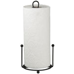 Load image into Gallery viewer, Home Basics Wire Collection Free-Standing Paper Towel Holder with Double Dispensing Side Bar, Black $4.00 EACH, CASE PACK OF 12
