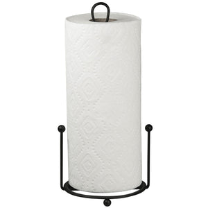 Home Basics Wire Collection Free-Standing Paper Towel Holder with Double Dispensing Side Bar, Black $4.00 EACH, CASE PACK OF 12