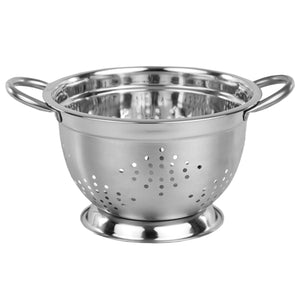 Home Basics 3 QT  Deep Colander with High Stability Base and Open Handles, Silver $5.00 EACH, CASE PACK OF 12
