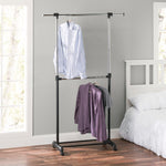 Load image into Gallery viewer, Home Basics 2 Tier Expandable Garment Rack, Black $20.00 EACH, CASE PACK OF 6
