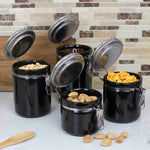 Load image into Gallery viewer, Home Basics 4 Piece  Canister Set with Stainless Steel Tops $20.00 EACH, CASE PACK OF 2
