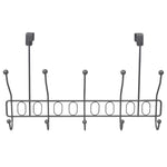 Load image into Gallery viewer, Home Basics Unity  5 Hook Over the Door Hanging Rack, Silver $8.00 EACH, CASE PACK OF 12
