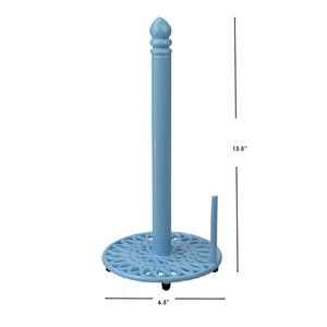 Home Basics Sunflower Free-Standing Cast Iron Paper Towel Holder with Dispensing Side Bar, Blue $8.00 EACH, CASE PACK OF 3