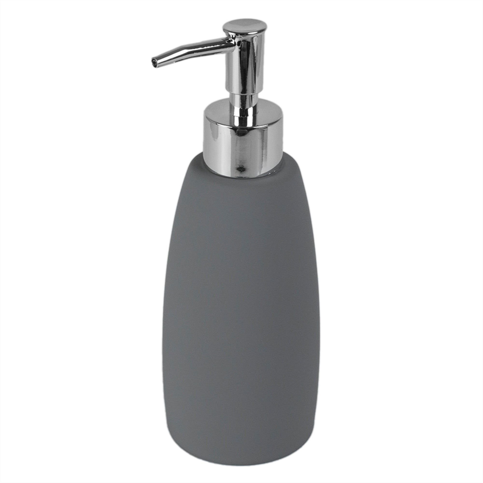 Home Basics Rubberized Ceramic Cylinder Soap Dispenser - Assorted Colors