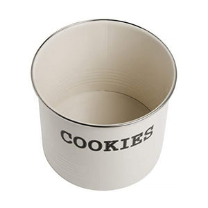 Home Basics Tin Cookie Jar, Ivory $8.00 EACH, CASE PACK OF 4