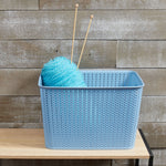 Load image into Gallery viewer, Home Basics 20 Liter Plastic Basket With Handles, Blue $6 EACH, CASE PACK OF 4
