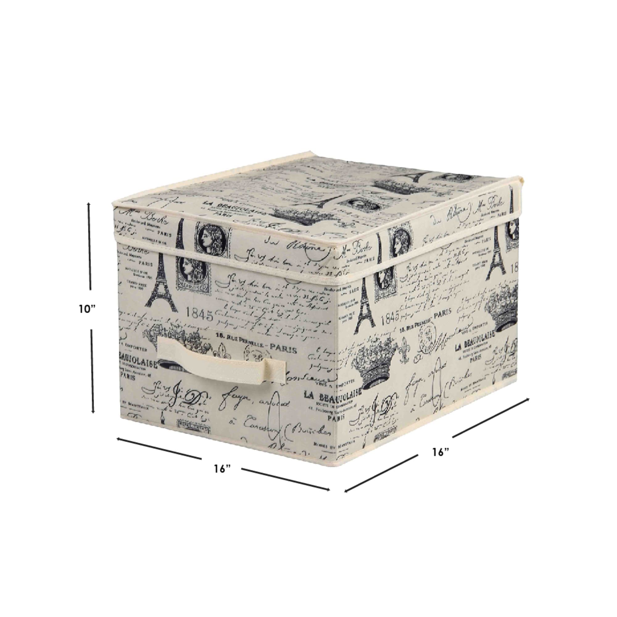 Home Basics Paris Collection Non-Woven Large Storage Box, Natural $7.00 EACH, CASE PACK OF 12