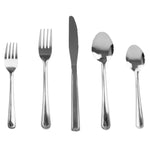 Load image into Gallery viewer, Home Basics Empire 20 Piece Flatware Set, Silver $8.00 EACH, CASE PACK OF 12
