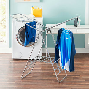 Home Basics  Folding and Collapsible Indoor and Outdoors  Clothes Drying Rack, Silver $25.00 EACH, CASE PACK OF 4