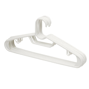 Home Basics 6 Piece Plastic Hangers, White $2.00 EACH, CASE PACK OF 30