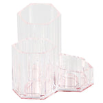 Load image into Gallery viewer, Home Basics Tri-Stand Plastic Cosmetic Organizer with Rose Bottom $4.00 EACH, CASE PACK OF 12
