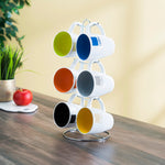 Load image into Gallery viewer, Home Basics 6 Piece Mug Set with Stand $10.00 EACH, CASE PACK OF 6
