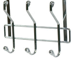 Load image into Gallery viewer, Home Basics 3 Dual Hook Over the Door Steel Hanging Organizing Rack, Chrome $5.00 EACH, CASE PACK OF 24
