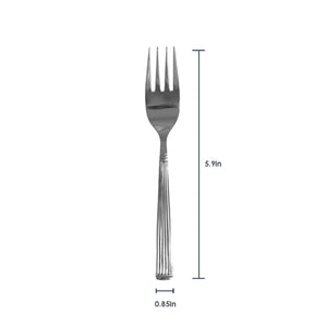 Home Basics Eternity 4-Piece Stainless Steel Salad Fork Set, Silver $2.00 EACH, CASE PACK OF 36