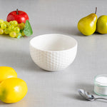 Load image into Gallery viewer, Home Basics Embossed Honeycomb 5.5&quot; Ceramic Bowl, White $2 EACH, CASE PACK OF 24
