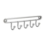 Load image into Gallery viewer, Home Basics Simplicity Collection 5 Hook Key Organizer, Satin Nickel $3.00 EACH, CASE PACK OF 12
