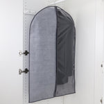 Load image into Gallery viewer, Home Basics Herringbone Non-Woven Garment Bag with Clear Plastic Panel, Grey
 $3.00 EACH, CASE PACK OF 12
