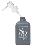 Load image into Gallery viewer, Home Basics Silver Lettering 15.2 oz Glass Soap Dispenser - Assorted Colors
