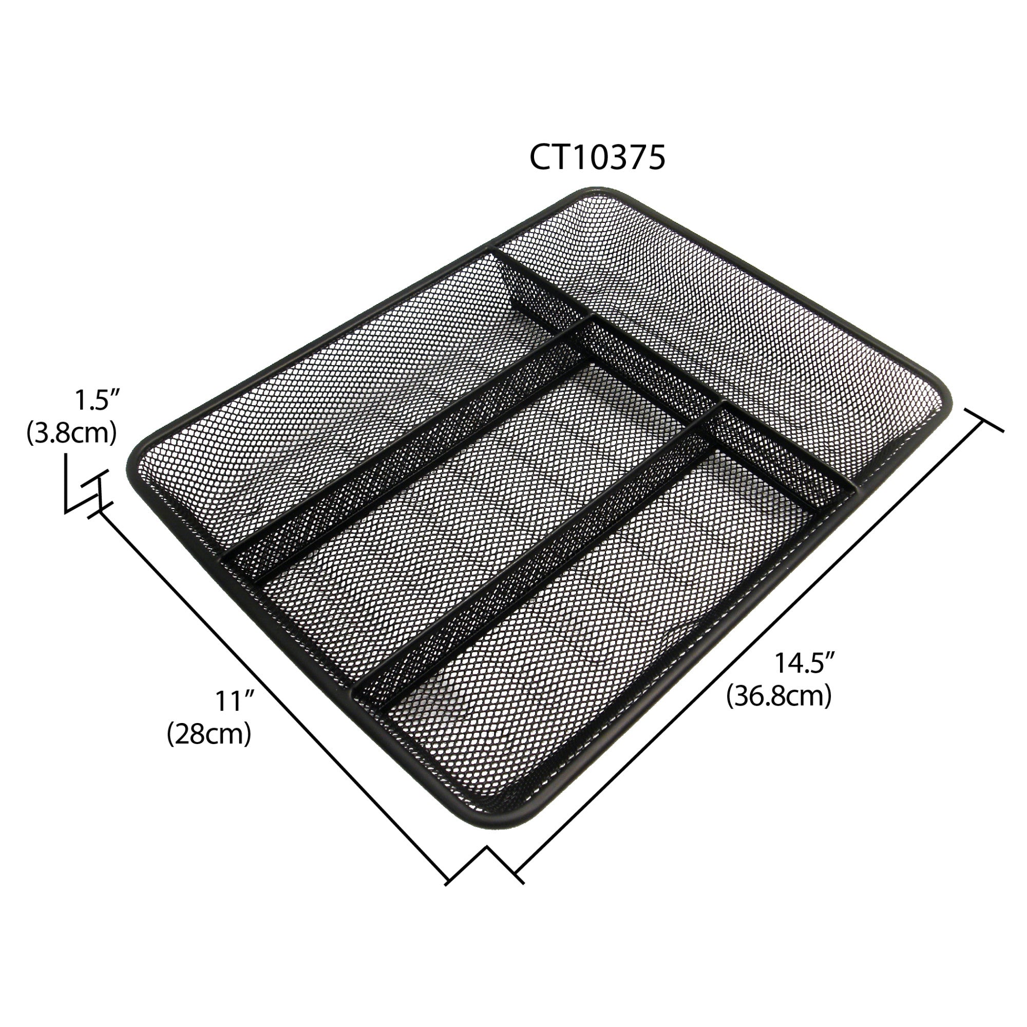 Home Basics Mesh Steel Cutlery Tray - Assorted Colors