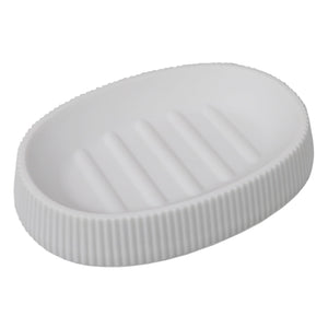 Home Basics Rubberized Plastic Soap Dish with Textured Outer Edges, White $3 EACH, CASE PACK OF 12