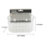 Load image into Gallery viewer, Home Basics Small Plastic Bath Caddy with Suction Cups, Clear $2.00 EACH, CASE PACK OF 24
