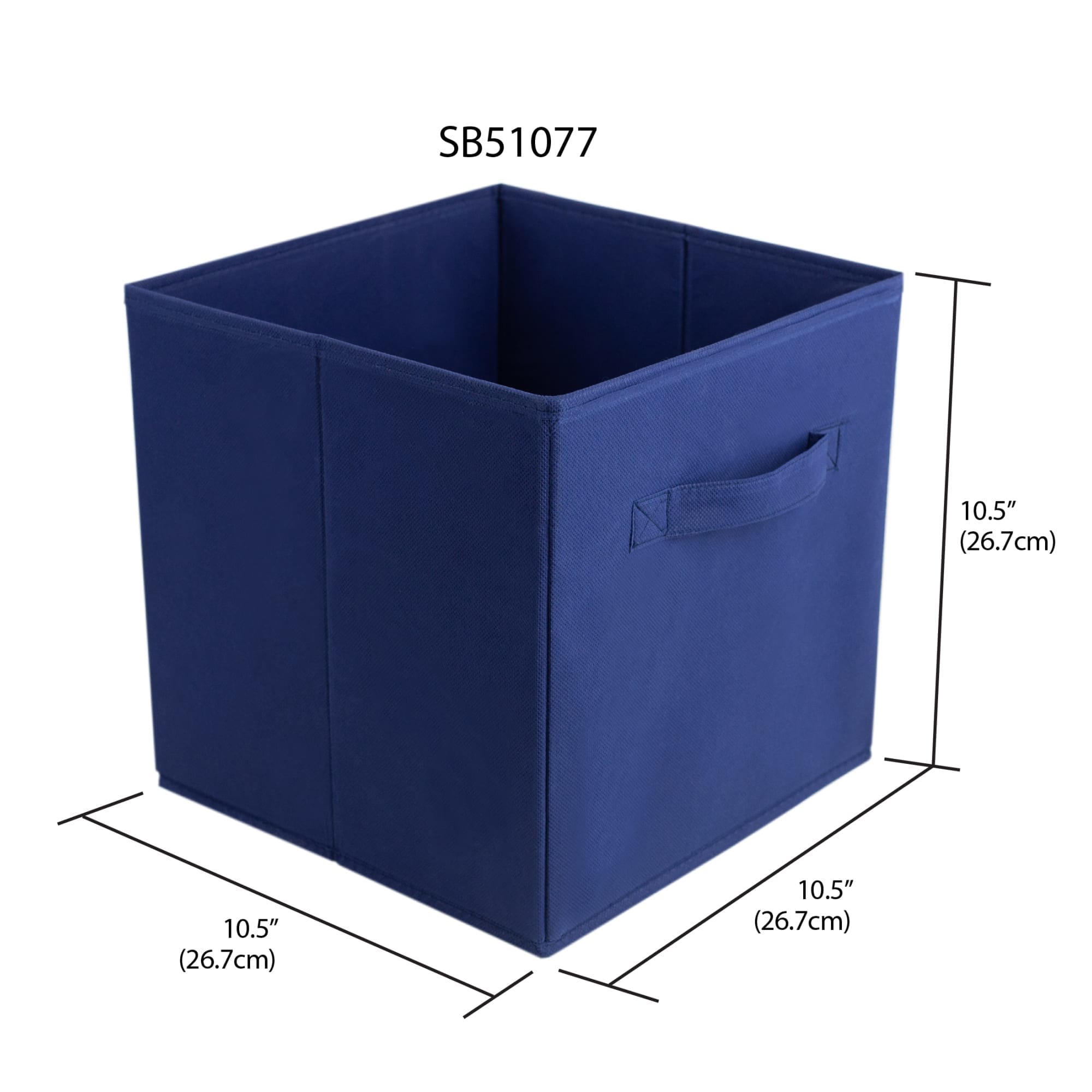 Home Basics Collapsible and Foldable Non-Woven Storage Cube, Navy $3.00 EACH, CASE PACK OF 12