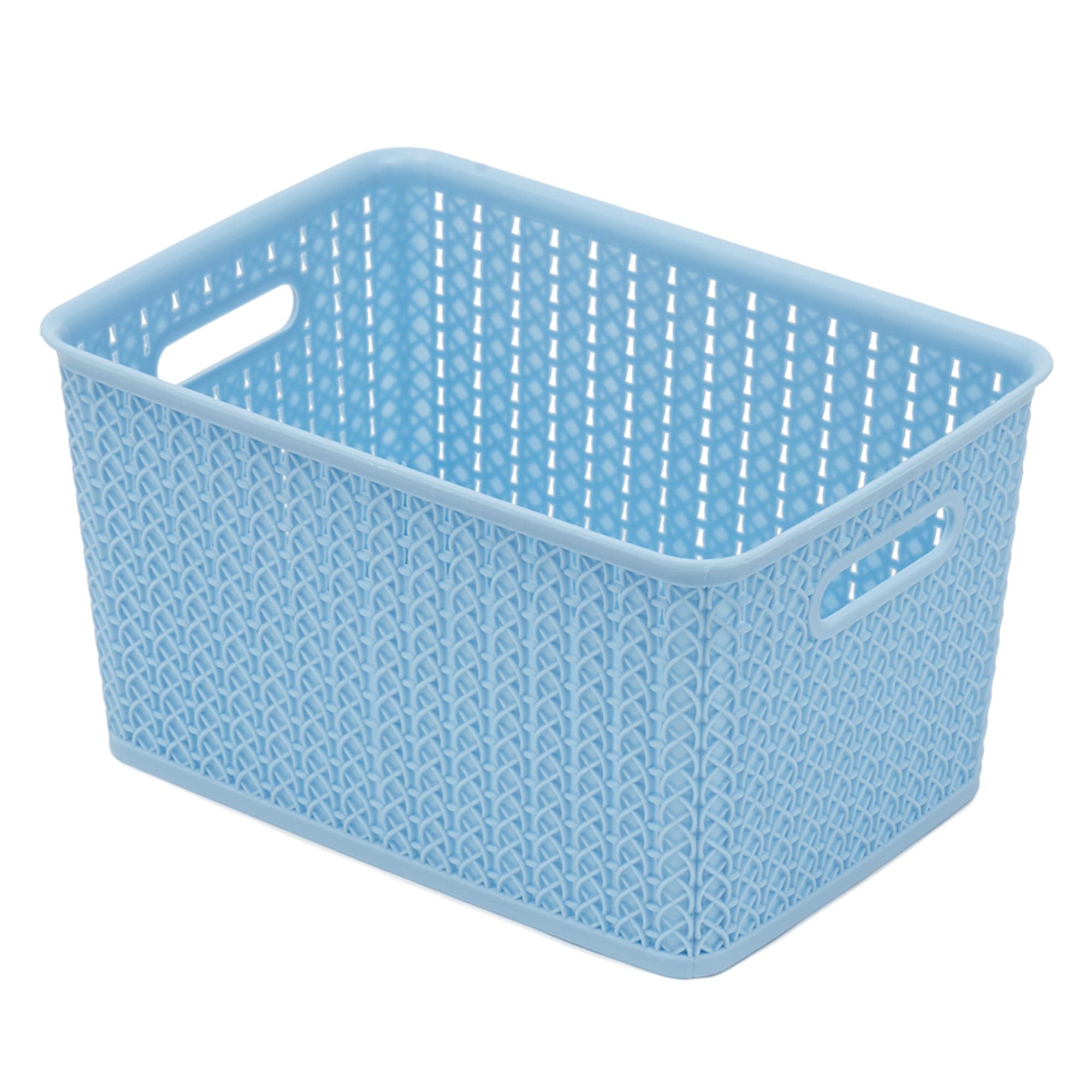 Home Basics 5 Liter Plastic Basket with Handles, Blue $4 EACH, CASE PACK OF 6