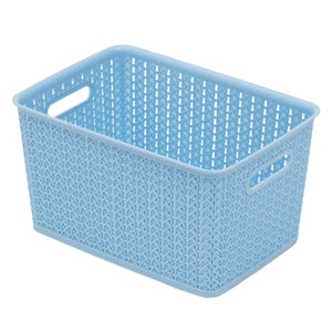 Home Basics 5 Liter Plastic Basket with Handles, Blue $4 EACH, CASE PACK OF 6