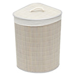 Load image into Gallery viewer, Home Basics Folding Corner Bamboo Hamper with Liner, Grey $15.00 EACH, CASE PACK OF 6
