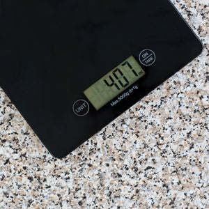 Home Basics Multi-Functional Sleek Glass Digital Food Scale, Black $10.00 EACH, CASE PACK OF 12