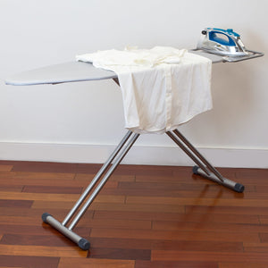 Home Basics Extra Wide T-Leg Ironing Board with Built-In Metal Iron Rest, Silver $40 EACH, CASE PACK OF 2