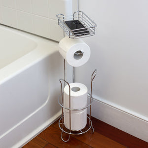 Home Basics Free Standing Dispensing Toilet Paper Holder with