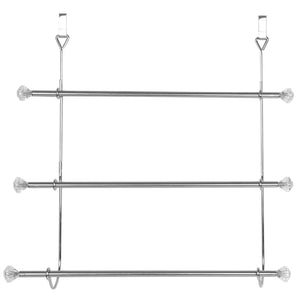 Home Basics 3 Tier Chrome Plated Steel Over the Door Towel Rack $8.00 EACH, CASE PACK OF 12