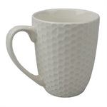 Load image into Gallery viewer, Home Basics Embossed Honeycomb 14 oz Ceramic Mug, White $2 EACH, CASE PACK OF 24
