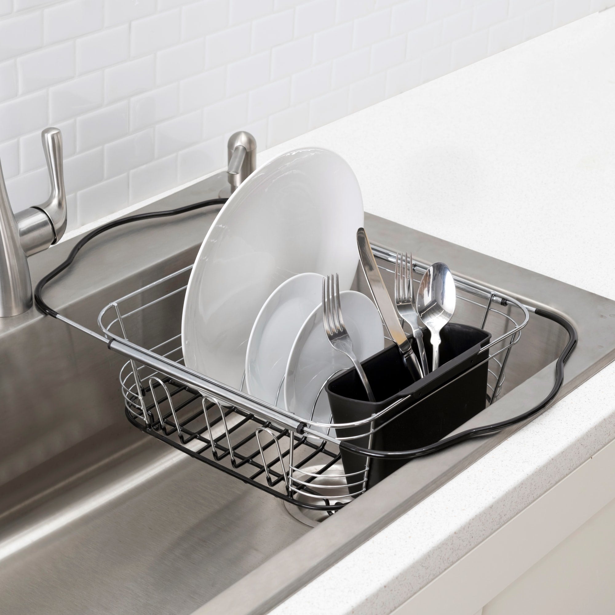 Expandable Dish Rack, Over Sink Dish Rack, Dish Rack And Fruit
