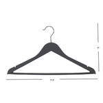 Load image into Gallery viewer, Home Basics Non-Slip Space-Saving Rubberized Plastic Hangers, Charcoal $4.00 EACH, CASE PACK OF 12
