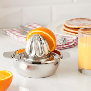 Home Basics Stainless Steel Manual Citrus Juicer with Strainer, 2 Pour Spouts & 8 oz Bowl, Chrome $5.00 EACH, CASE PACK OF 12