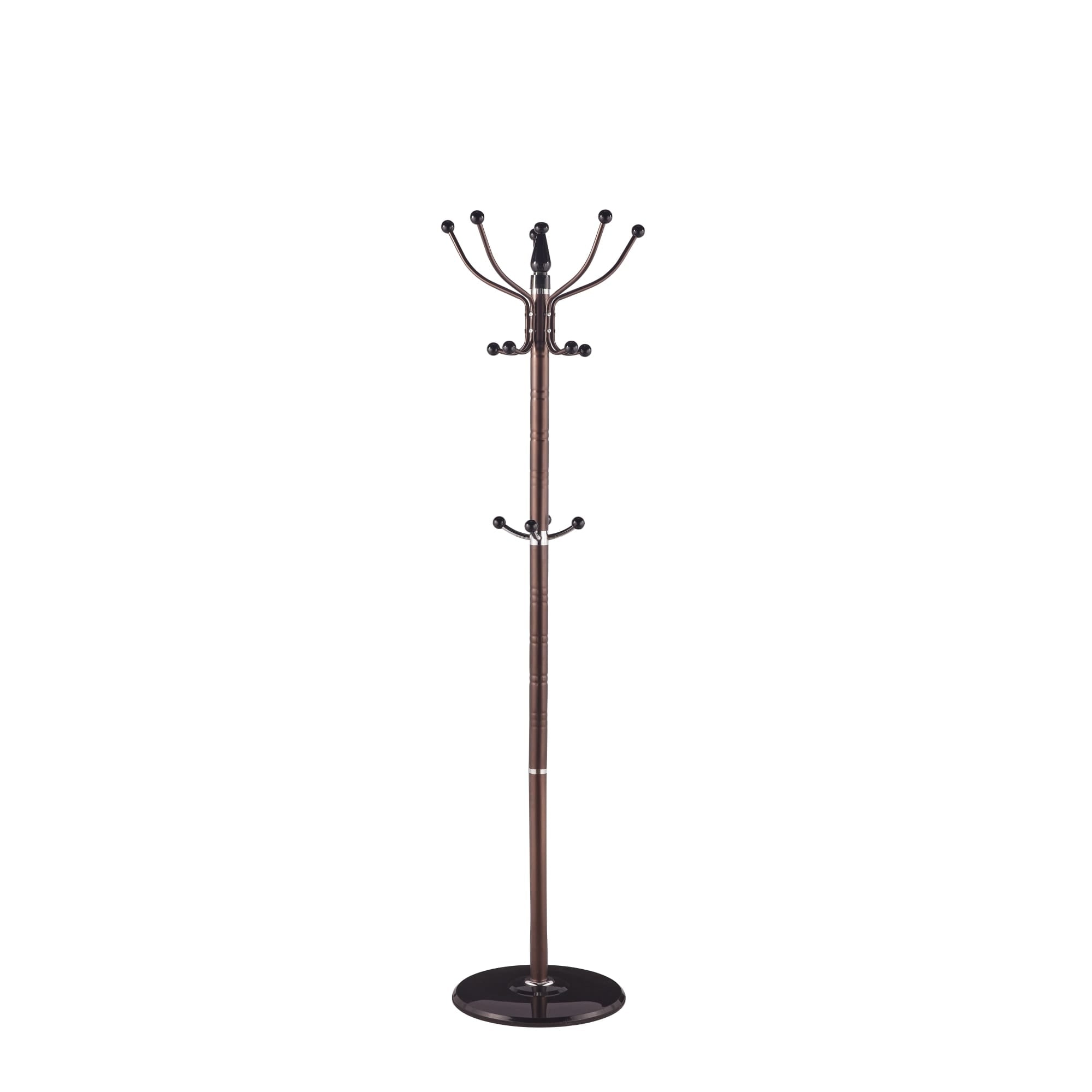 Home Basics 16 Hook Free Standing Coat Rack with Weighted Base, Brown $20.00 EACH, CASE PACK OF 1