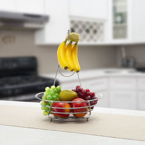 Home Basics Simplicity Collection Fruit Bowl with Banana Tree, Satin Chrome $8.00 EACH, CASE PACK OF 12