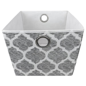 Home Basics Arabesque Large Non-Woven Open Storage Tote, Grey $6.00 EACH, CASE PACK OF 12