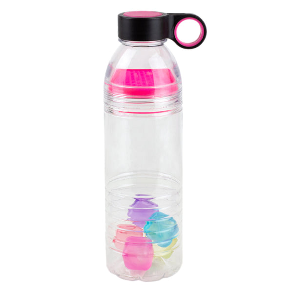 Home Basics 24 oz. Plastic Sports Bottle with Rubber Grip