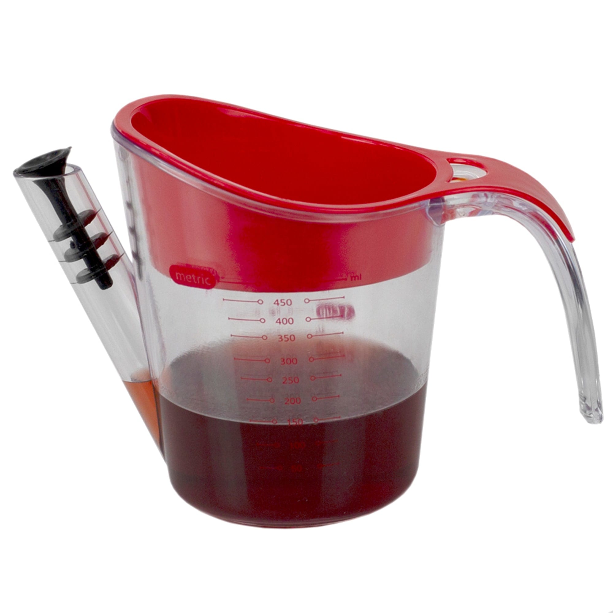 Home Basics 2 Cup Plastic Fat Separator Easy Grip Handle, Red $4.00 EACH, CASE PACK OF 12