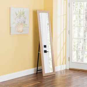 Home Basics Full Length Floor Mirror With Easel Back, Natural $30.00 EACH, CASE PACK OF 4