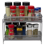 Load image into Gallery viewer, Home Basics 2 Tier Mesh Steel Helper Shelf with Removable Sliding Baskets, Silver $10 EACH, CASE PACK OF 6
