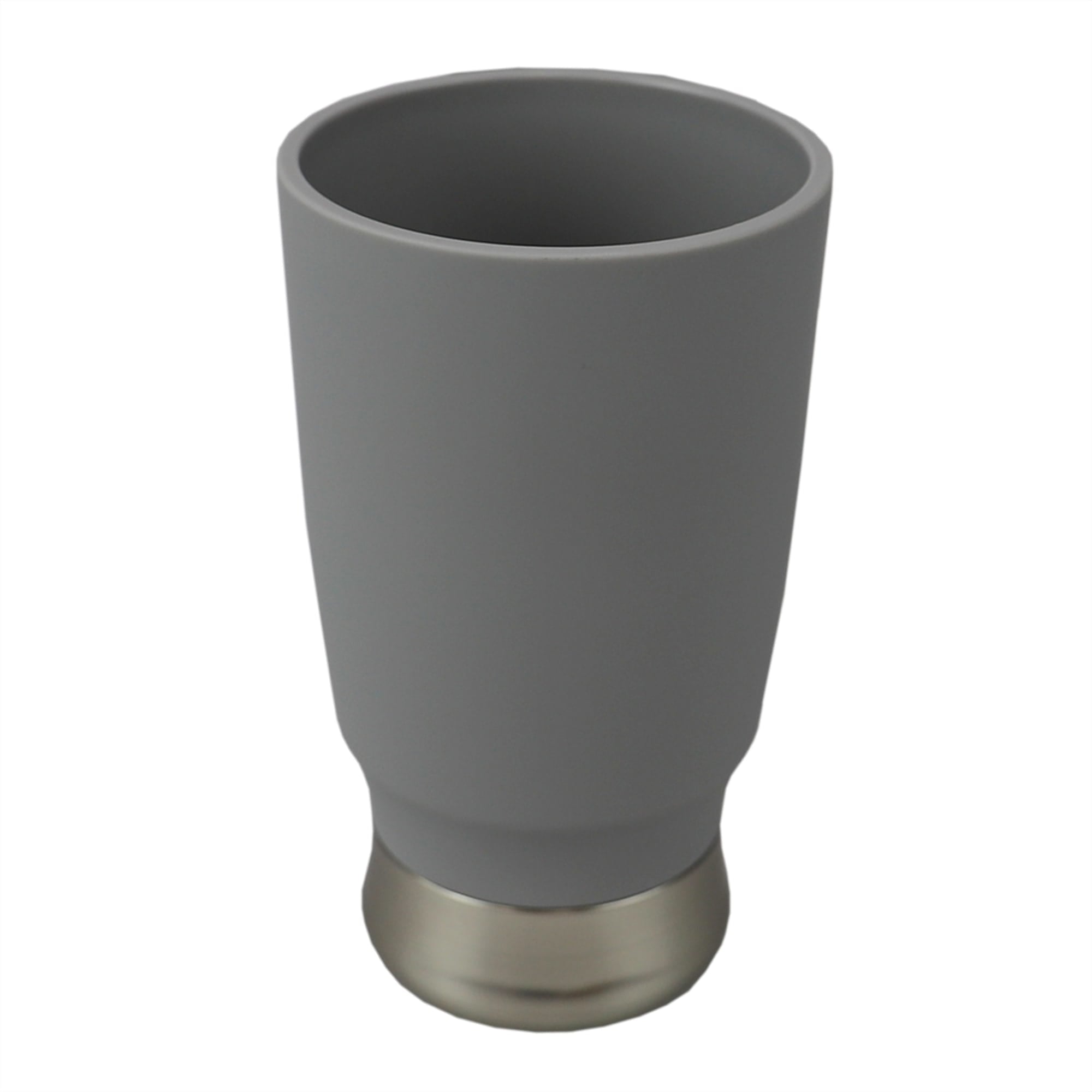 Home Basics Rubberized Plastic Tumbler with Steel Base, Grey $3.00 EACH, CASE PACK OF 12