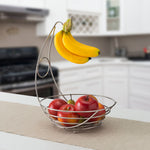 Load image into Gallery viewer, Home Basics Satin Nickel Fruit Bowl with Banana Tree $10.00 EACH, CASE PACK OF 12
