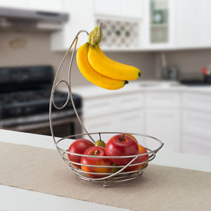 Home Basics Satin Nickel Fruit Bowl with Banana Tree $10.00 EACH, CASE PACK OF 12