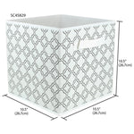 Load image into Gallery viewer, Home Basics Quatrefoil Collapsible Non-Woven Storage Cube, White $3.00 EACH, CASE PACK OF 12
