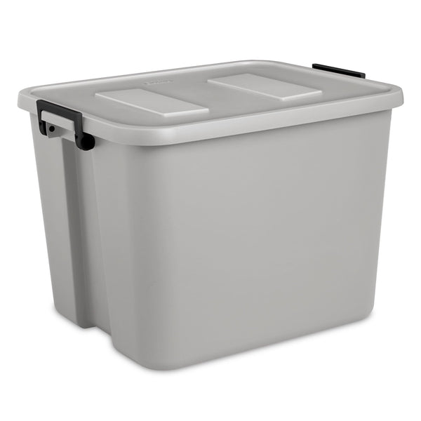 Gray 20-Gallon Storage Tote