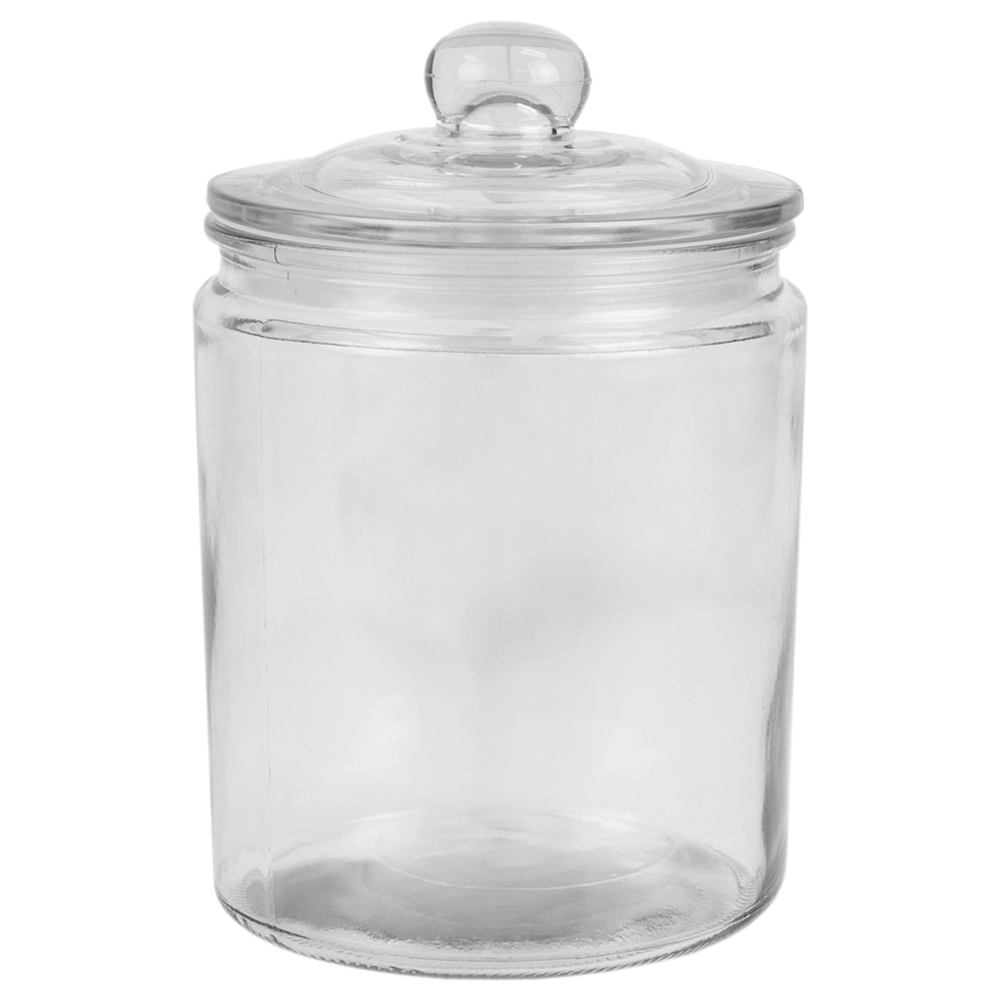 Home Basics Renaissance Collection Medium Glass Jar with Easy Grab Knob Handles, Clear $7.00 EACH, CASE PACK OF 6